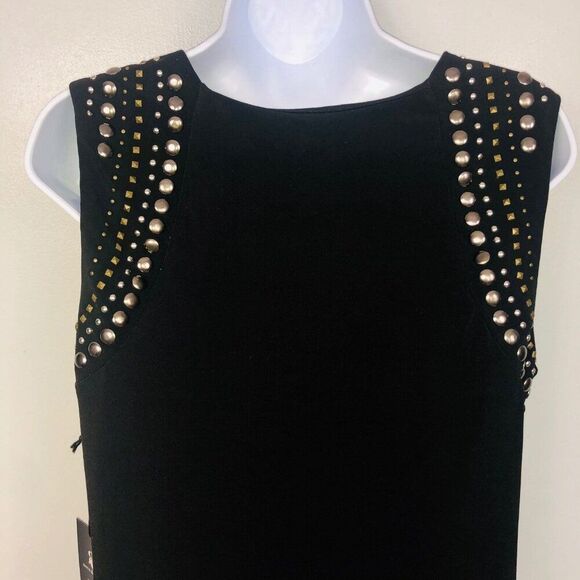 Vintage Y2K Rock and Republic Womens Dress Size L Black Studded Sleeveless Scoop - Picture 6 of 8